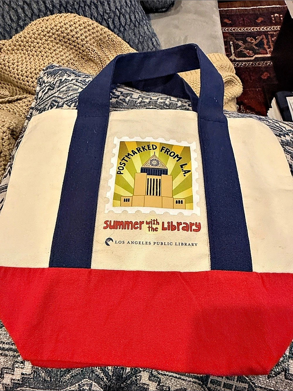 Los Angeles Public Library Postmarked From L.A. Summer With the Library Tote Bag